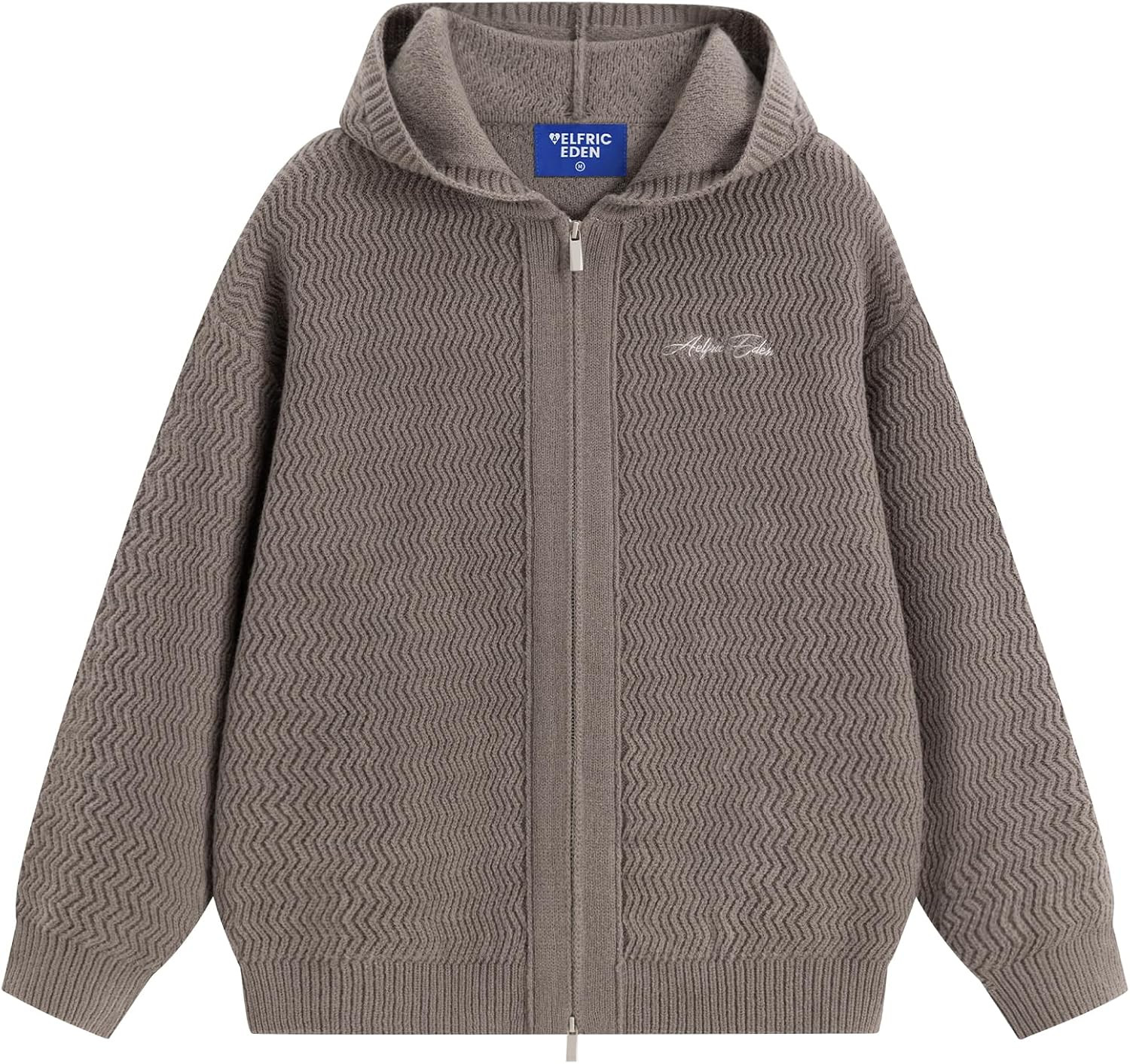 Aelfric Eden Zip Up Cardigan for Women Hooded Cardigan Sweater Knitted Drop Shoulder Fall Clothes Winter Hoodies Outerwear | Amazon (US)