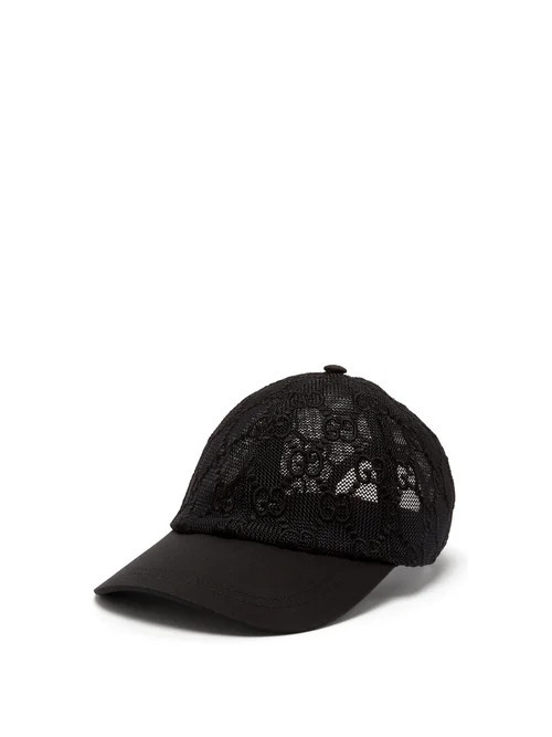 Gucci - GG-lace Baseball Cap - Womens - Black | Matches (US)