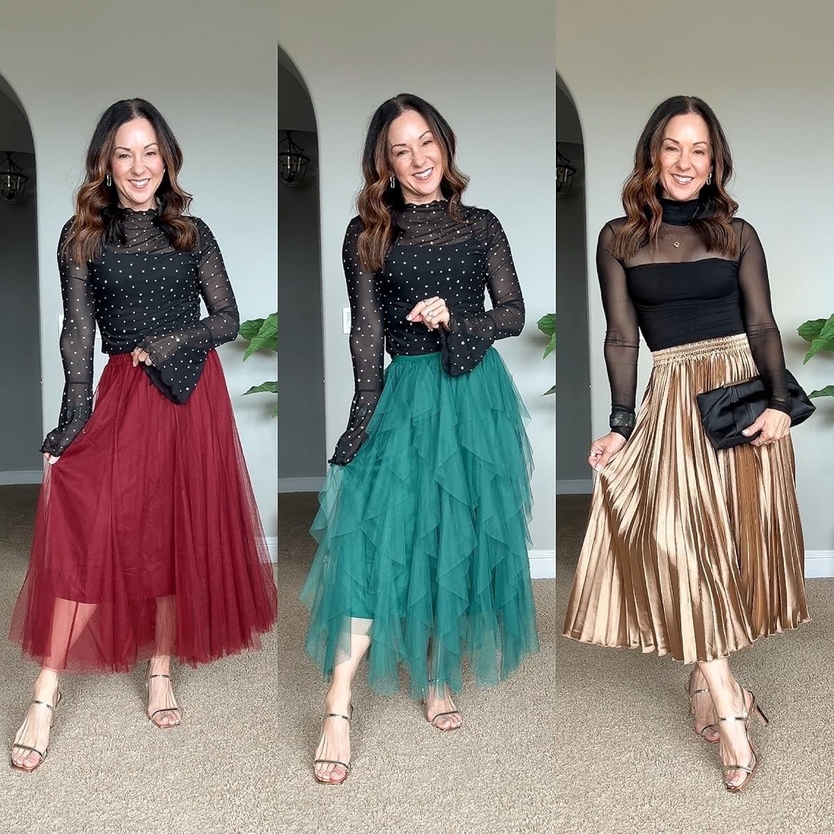 ✨💛 Holiday party skirts and long sleeve tops and bodysuits. Perfect for your next holiday party!

For reference, I'm 5'1", 109lbs. I'm wearing the smallest size in everything.

Holiday look, Christmas party outfit, maxi skirt, bodysuit, Amazon fashion, EverydayHolly 

#LTKHoliday #LTKPetite #LTKSeasonal