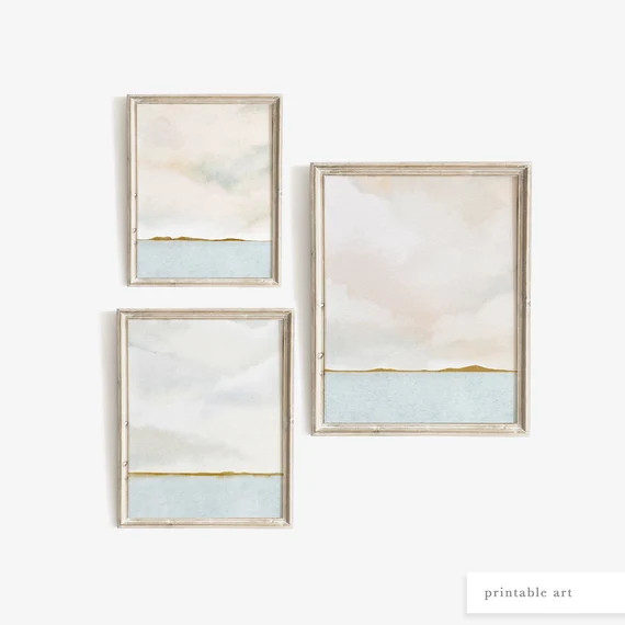 Coastal Wall Art Printable Wall Art Watercolor Prints - Etsy | Etsy (US)
