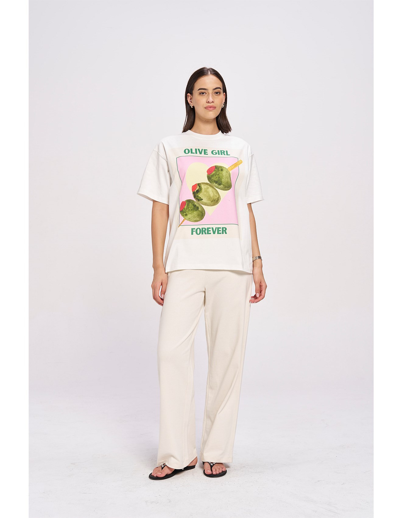 Olive Girl Oversized T-Shirt | David Jones (Australia & New Zealand)