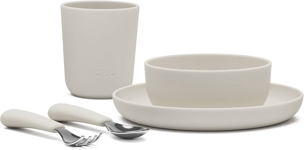 Lalo Big Bites Kids Dinnerware Starter Set - Dishwasher Safe, BPA Free, Kids Tableware Set - Incl... | Amazon (US)