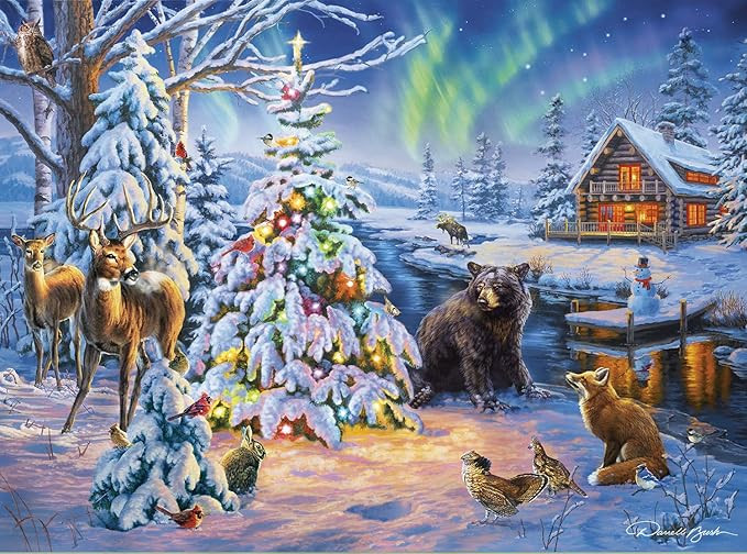 Buffalo Games - Darrell Bush - Woodland Christmas - 1000 Piece Jigsaw Puzzle | Amazon (US)