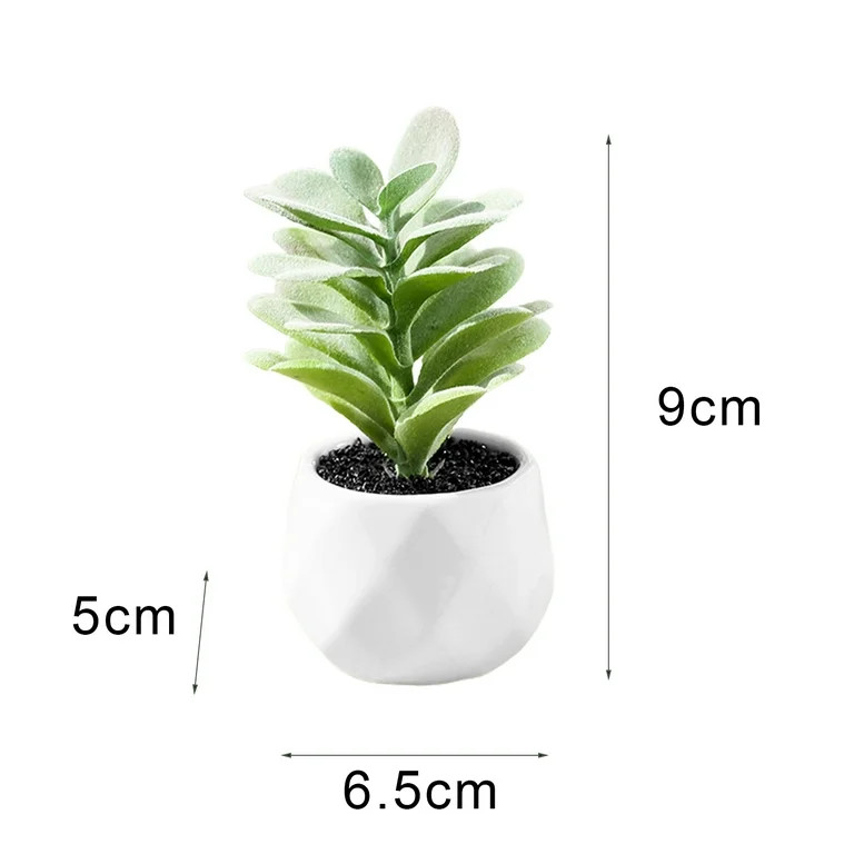 Windfall Mini Fake White Ceramic Potted Succulents Artificial Plants - Faux Succulents Plants for... | Walmart (US)