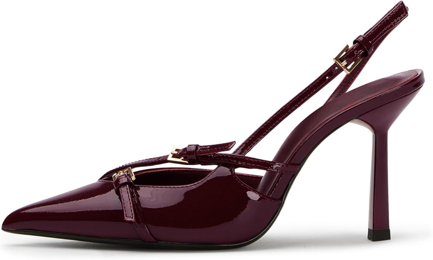 Slingback High Heels for Women Closed Pointed Toe Pumps with Buckle Strap Sexy Backless Stiletto ... | Amazon (US)