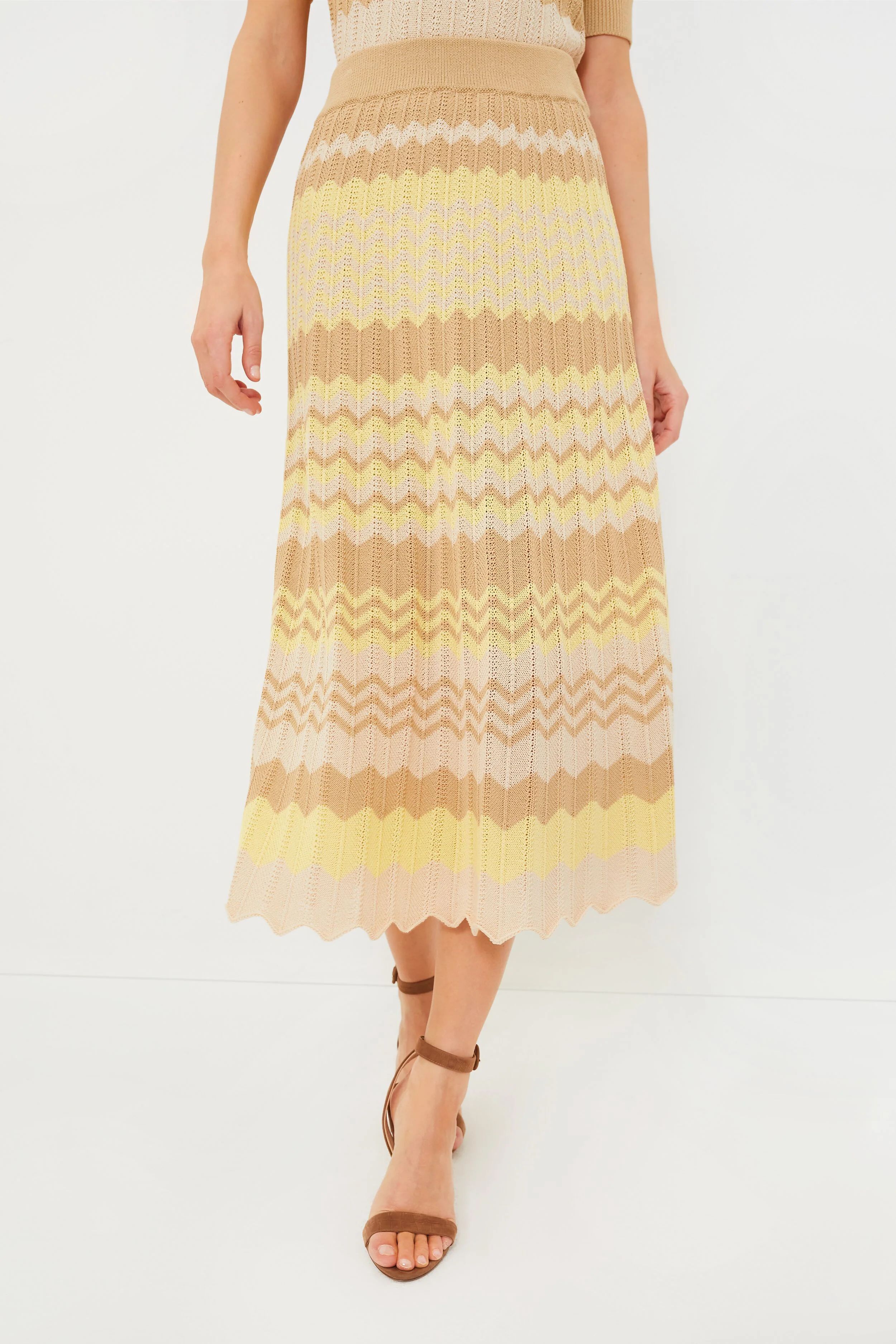 Citron Stripe Sylvie Crochet Skirt | Tuckernuck (US)