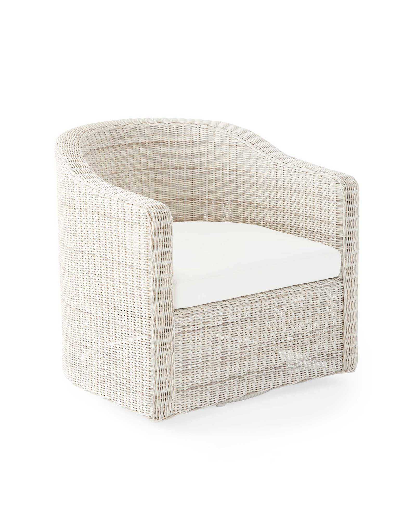 Tofino Swivel Chair - Driftwood | Serena and Lily