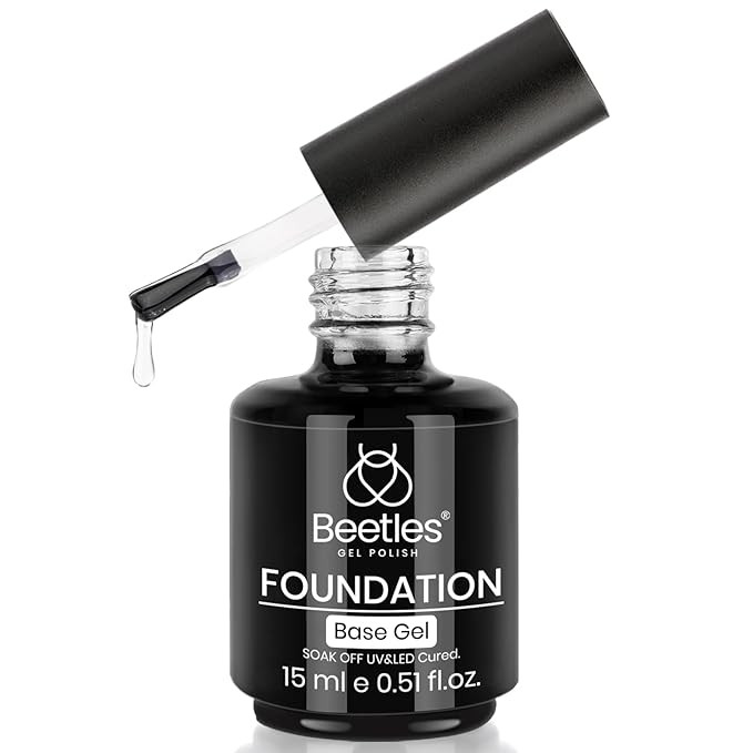 Beetles Gel Base Coat, 1Pcs 15ml Base Gel Nail Polish Upgraded Formula Long-Lasting Soak Off U V ... | Amazon (US)