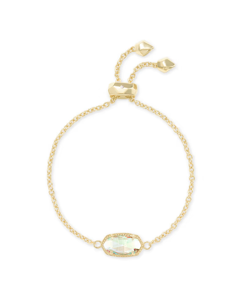 Elaina Gold Adjustable Chain Bracelet in Dichroic Glass | Kendra Scott