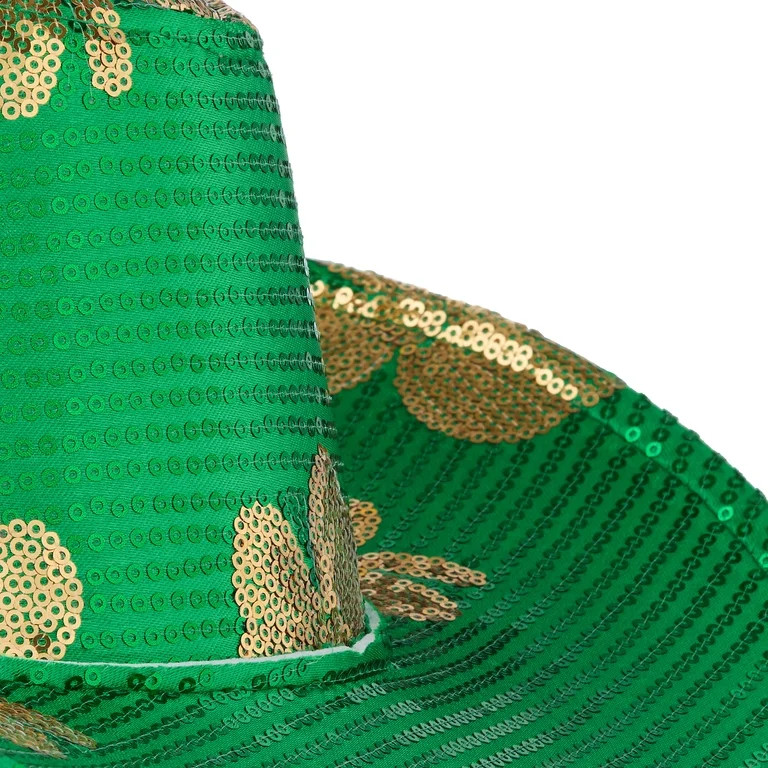Green and Gold Sequin Cowboy Hat, St. Patrick's Day by Way To Celebrate | Walmart (US)