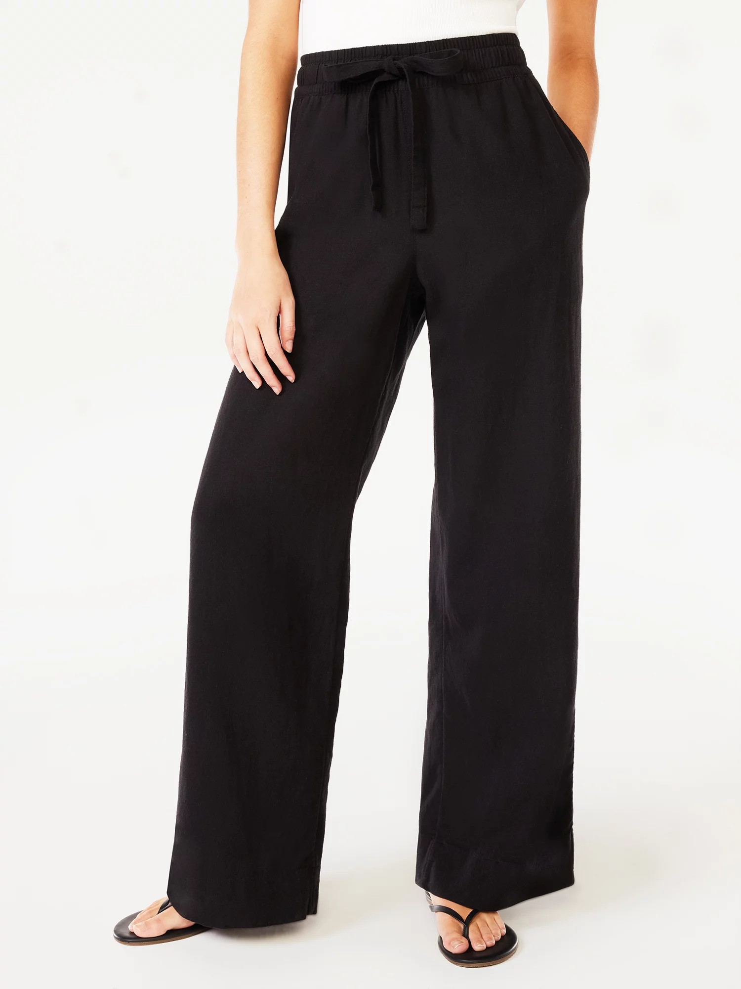 Free Assembly Women's High Rise Wide Leg Pants | Walmart (US)