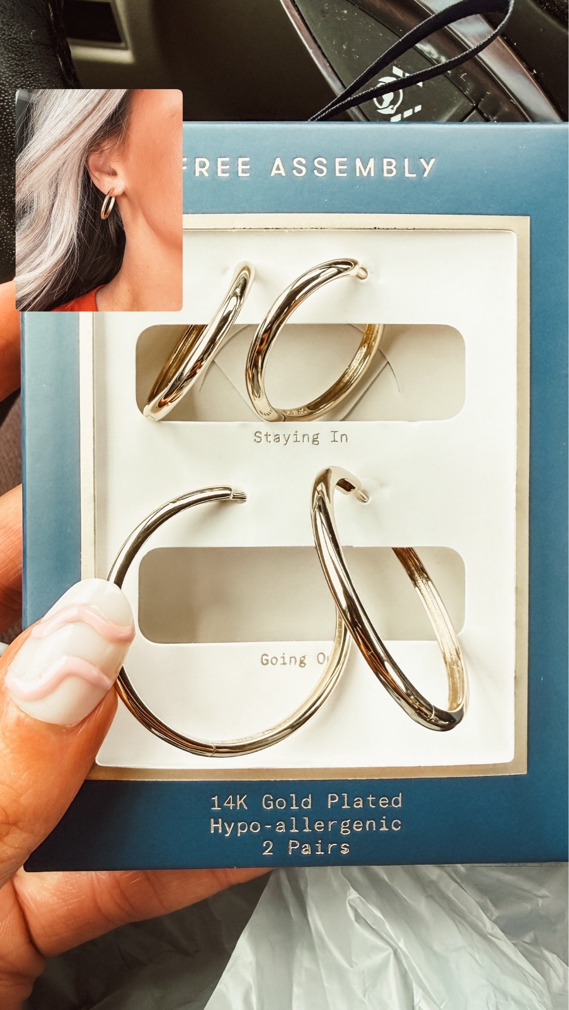 Walmart jewelry! 
I have left these in my ears the last week. Shower in them sleep in them (the smaller hoops) they have held up so far!

#LTKgrwm #LTKU