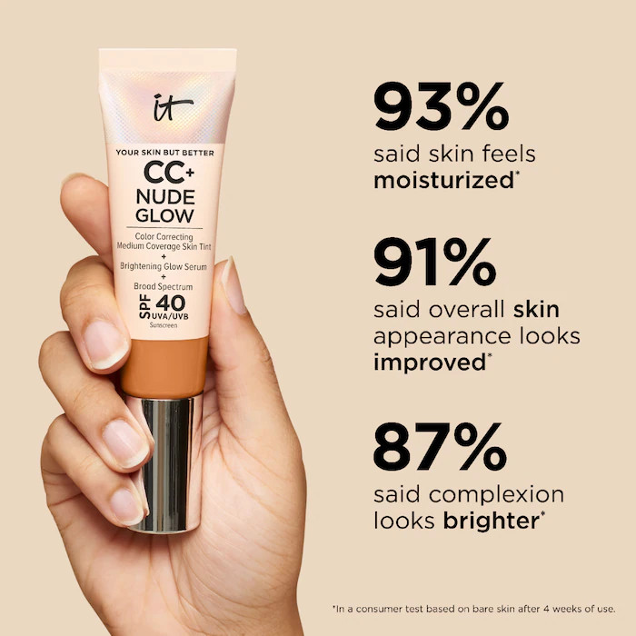 CC+ Nude Glow Lightweight Foundation + Glow Serum with SPF 40 and Niacinamide | Sephora (US)