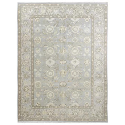 One-of-a-Kind Hand-Knotted Light Blue/Beige 8' x 10'5" Area Rug | Wayfair North America