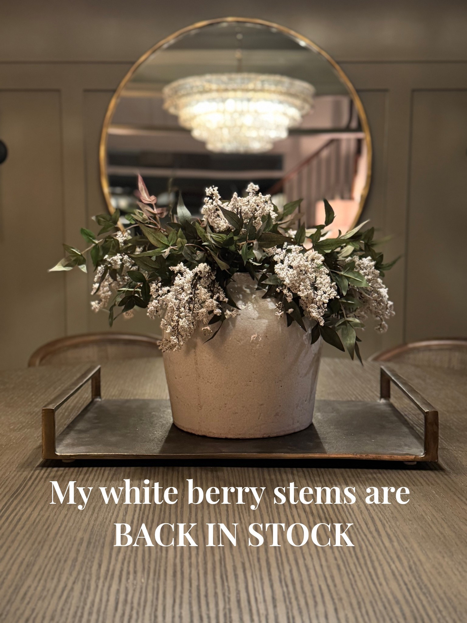 These berry stems coloring stick
So quick! The white is the perfect spring and summer floral! I just have 1 pack
Of 3 in my large vase. My vase and tray are both on sale at Arhaus 

#LTKHome #LTKSeasonal
