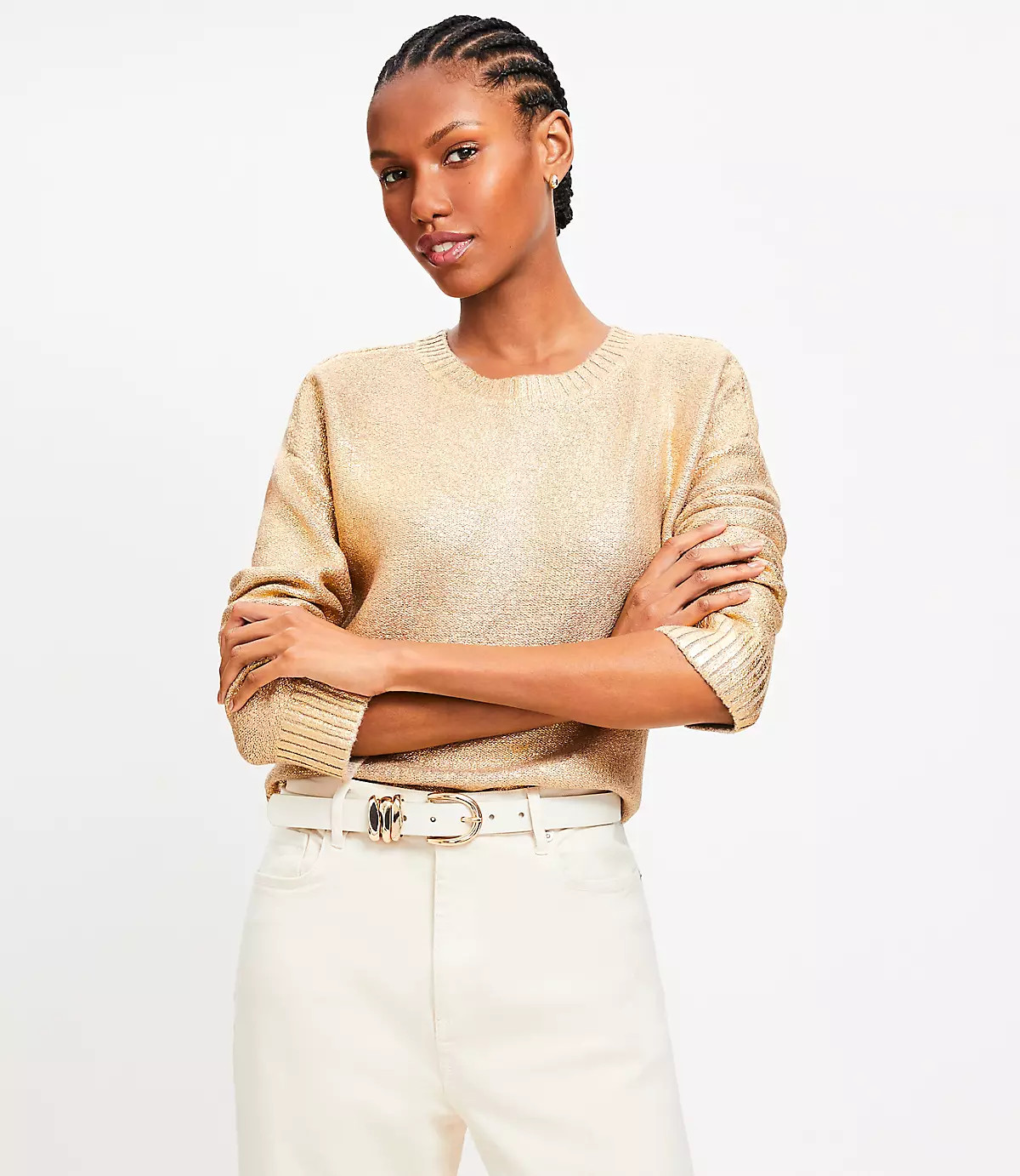 Foiled Sweater | LOFT