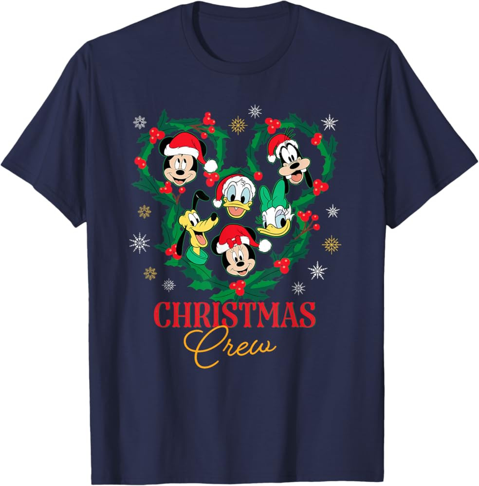 Disney Mickey & Friends Christmas Crew Family Holiday Trip T-Shirt | Amazon (US)