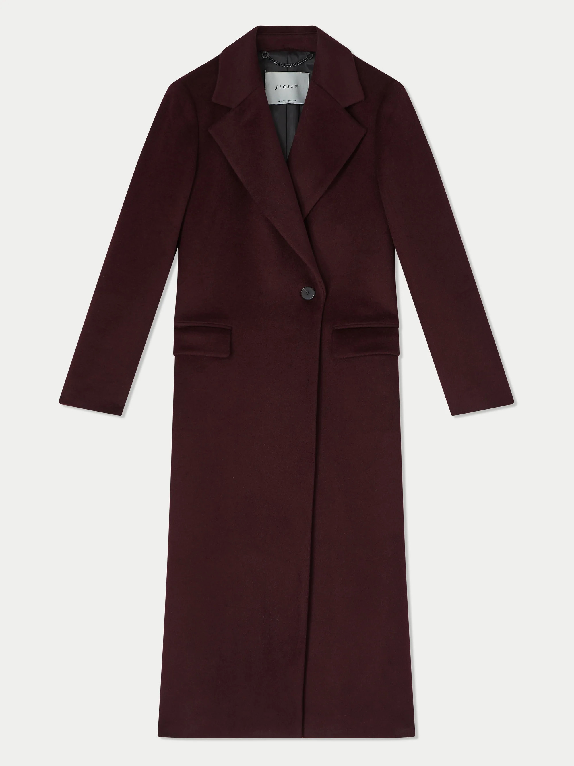 Wool Maxi City Coat | Navy | Jigsaw (UK)
