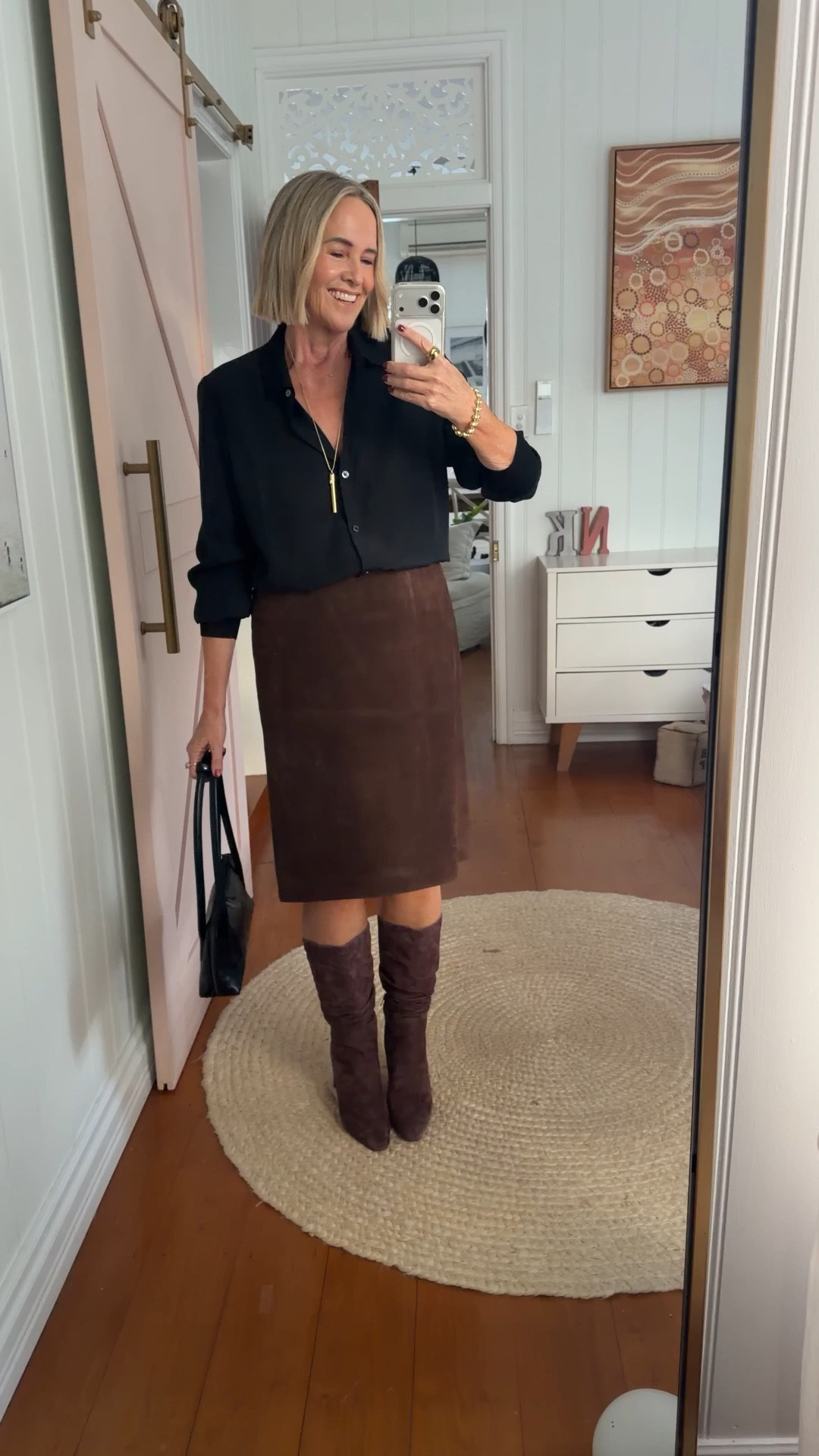 The skirt is restocking in June - I’m in 12

Shirt: IDA+S (code NIKKI10)
Boots: FRANKIE4 Clarkson 

#LTKover50style #LTKaustralia #LTKmidsize