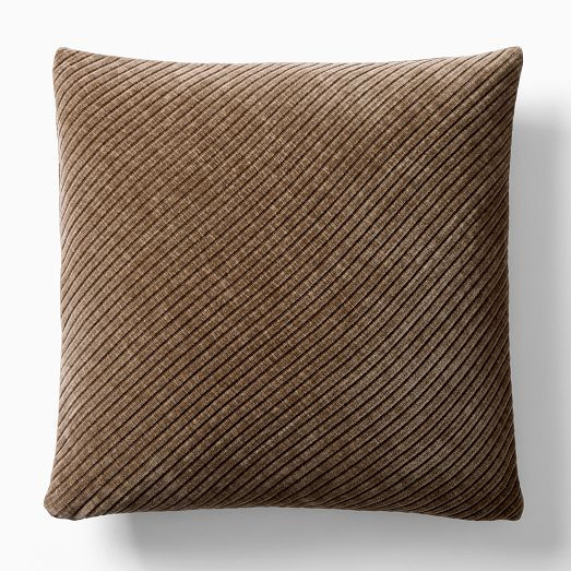 Corded Bias Velvet Pillow Cover | West Elm (US)