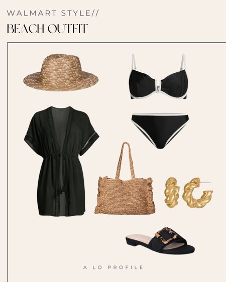 Walmart Beach Outfit // beach outfit, Walmart fashion, Walmart style, Walmart spring fashion, Walmart summer fashion, vacation outfits, beach vacation outfit, outfits from Walmart, resort wear