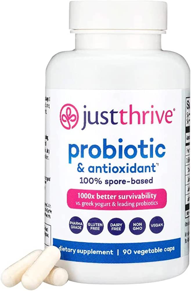 Just Thrive Probiotic & Antioxidant Supplement- Probiotics for Women, Men, and Kids - 90 Capsules... | Amazon (US)