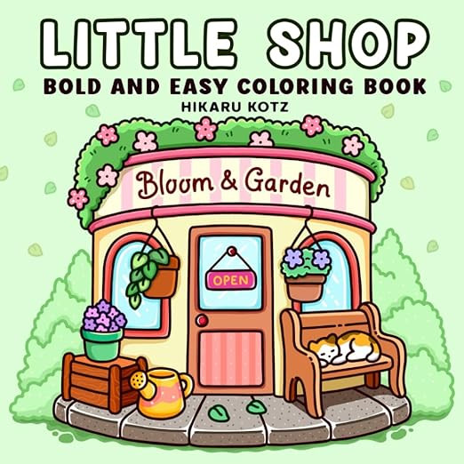 Little Shop: Bold and Easy Coloring Book for Adults and Teens      Paperback – November 22, 202... | Amazon (US)
