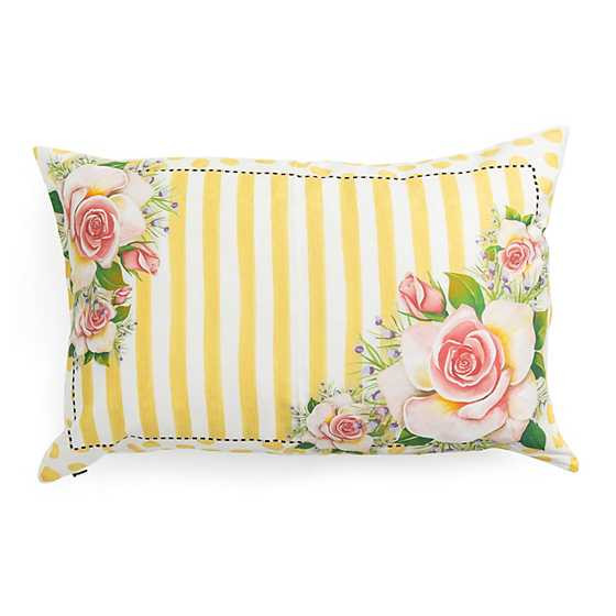 Wildflowers Yellow Lumbar Pillow | MacKenzie-Childs