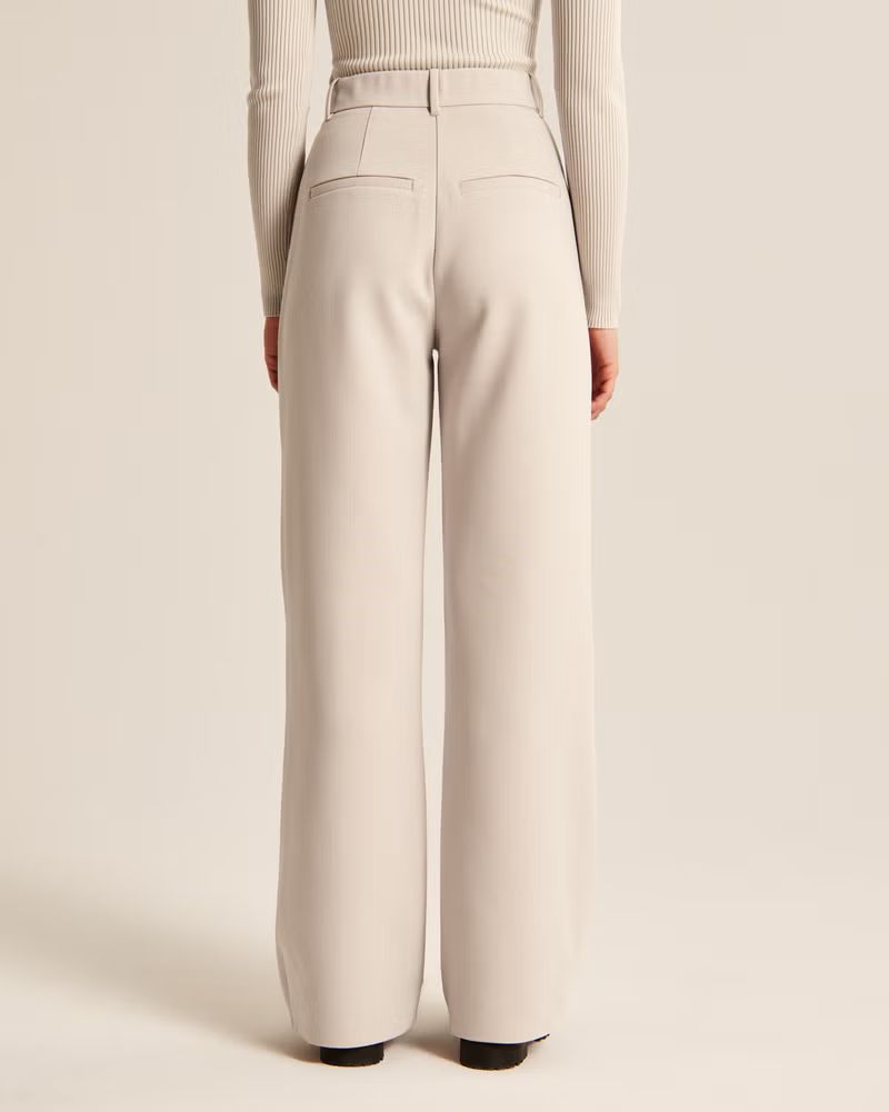 Women's Tailored Wide Leg Pants | Women's New Arrivals | Abercrombie.com | Abercrombie & Fitch (US)