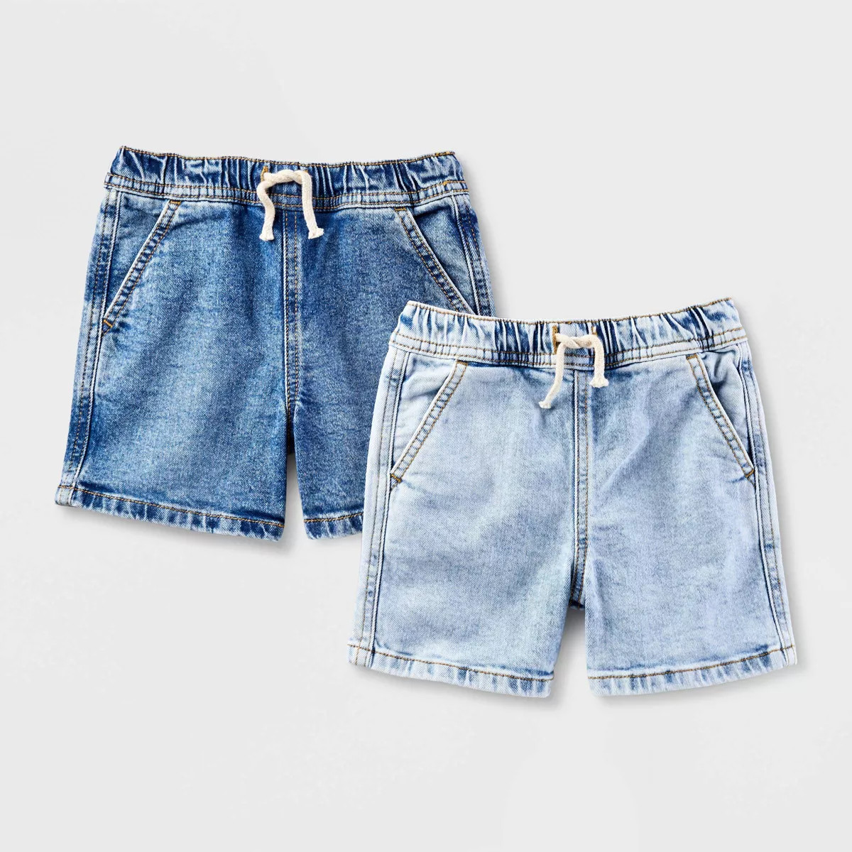 Toddler Boys' 2pk Pull-On Denim Shorts - Cat & Jack™ | Target