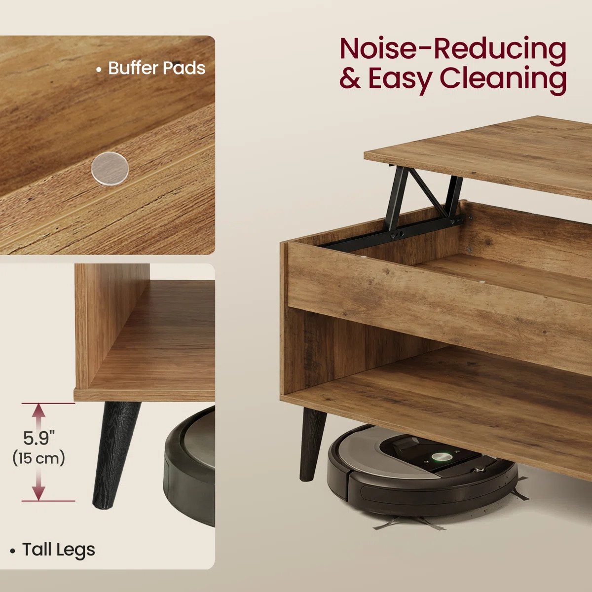 Lift Top Coffee Table for Living Room, Home Office | Wayfair North America