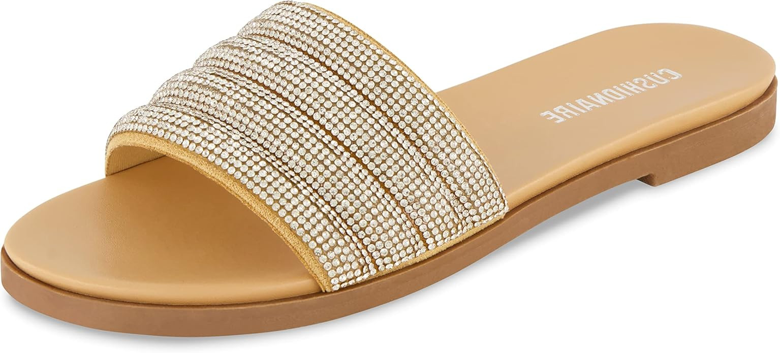 CUSHIONAIRE Women's Millie rhinestone slide sandal | Amazon (US)