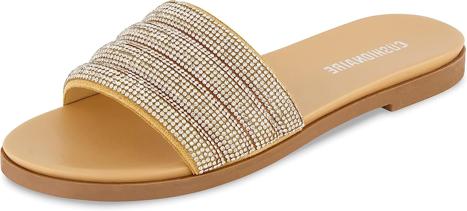 CUSHIONAIRE Women's Millie rhinestone slide sandal | Amazon (US)