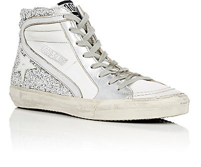 Women's Slide Leather & Glitter Sneakers | Barneys New York (Global)