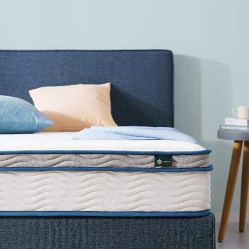 ZINUS 8 Inch Spring Sensation Hybrid Mattress [New Version], Full, Fiberglass Free, Medium Firmness, Durable Support, Certified Safe Foams & Fabric, Mattress in A Box | Amazon (US)