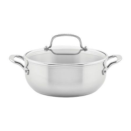 Kitchen Aid 3-Ply Stainless Steel Stainless Steel Dishwasher Safe Dutch Oven, One Size , Silver | JCPenney