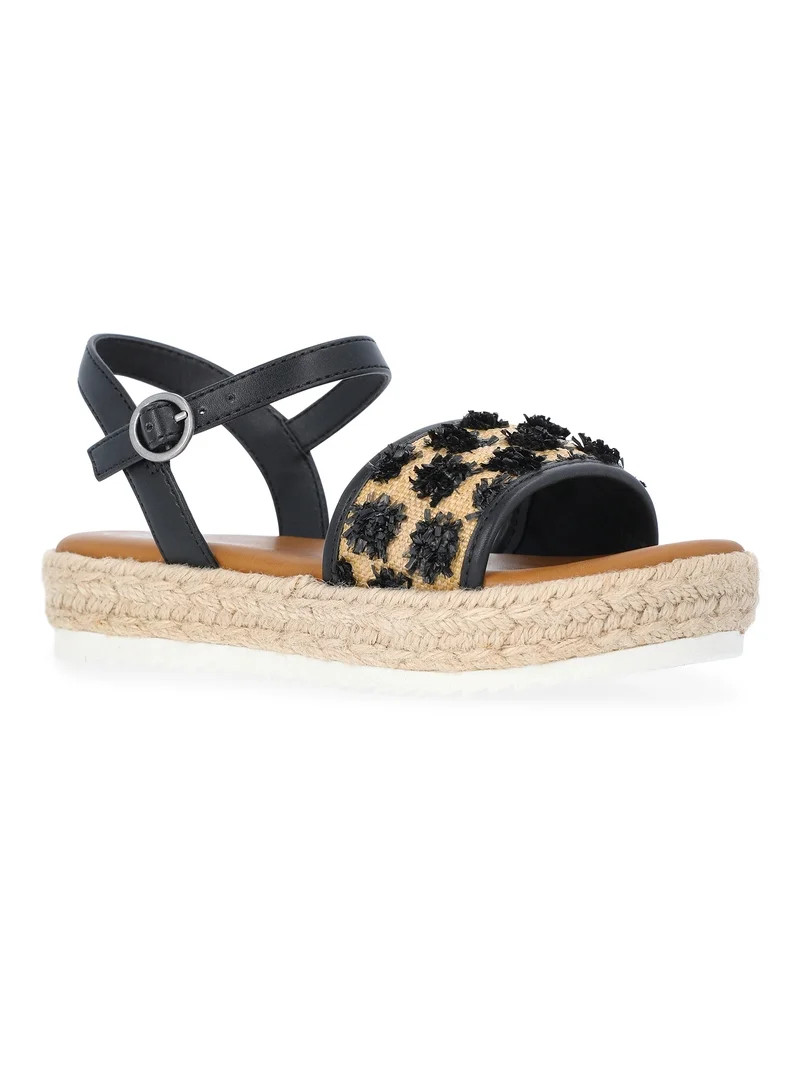 Wonder Nation Little Girls and Big Girls Fashion Platform Sandals | Walmart (US)