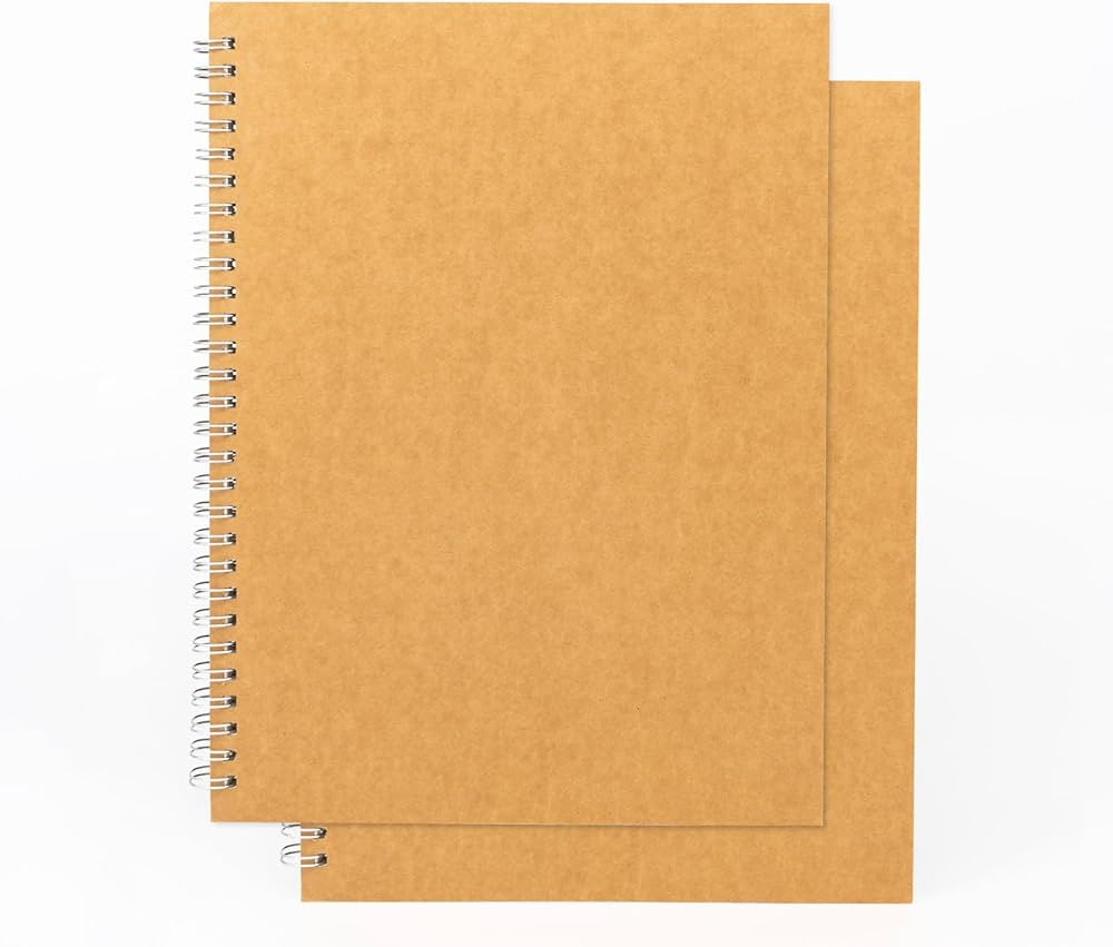 DSTELIN 10 inch x 7.5 inch, 100GSM, Blank Spiral Notebook, 2-Pack, Soft Cover, Sketch book, 120 P... | Amazon (US)