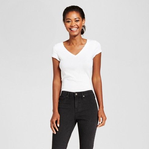 Women's Regular Fit Short Sleeve V-Neck T-Shirt - A New Day™ | Target