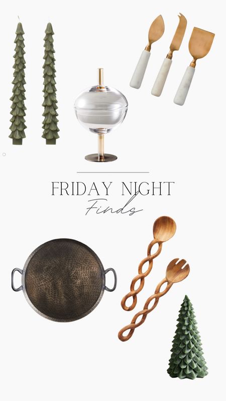 Favorite finds from this week 

Christmas tree shaped candles, cheese knives, serving tray, serving spoons, taper candles, candy dish

#LTKHoliday #LTKSeasonal #LTKhome
