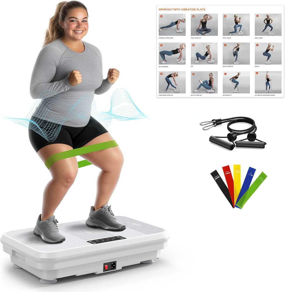3D Vibration Plate Exercise Machine - Vitalwalk Vibrating Board for Whole Body Lymphatic Drainage... | Amazon (US)