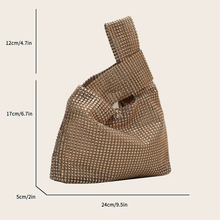 Yucurem Glitter Sequins Rhinestone Handbags, Double Carrying Straps Design Clutch Bag for Dinner ... | Walmart (US)