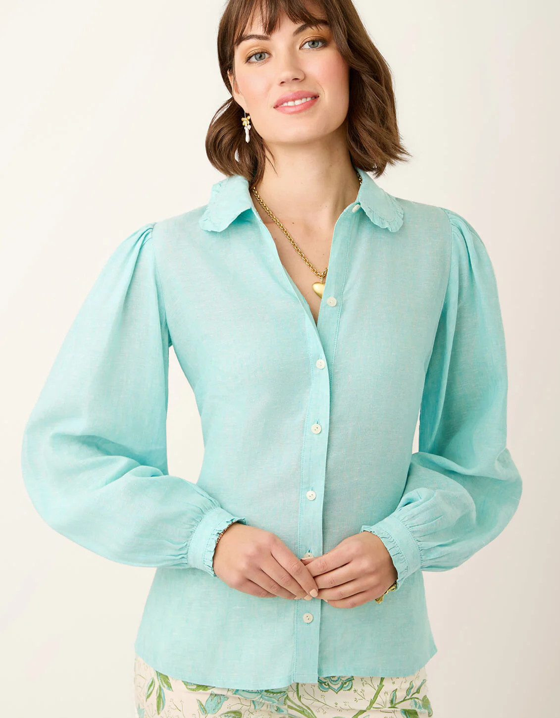 Rebekah Blouse Aqua Haze | Spartina 449