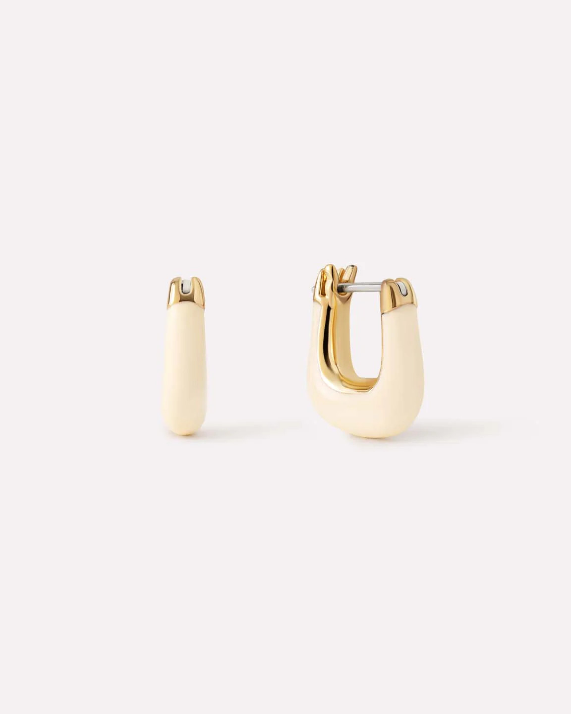 Huggie Earrings - Dakota Mini White | Ana Luisa Jewelry | Ana Luisa
