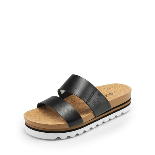 DREAM PAIRS Women's Platform Wedge Sandals with Arch Support, Comfortable Beach Slip-on Flat Sand... | Amazon (US)