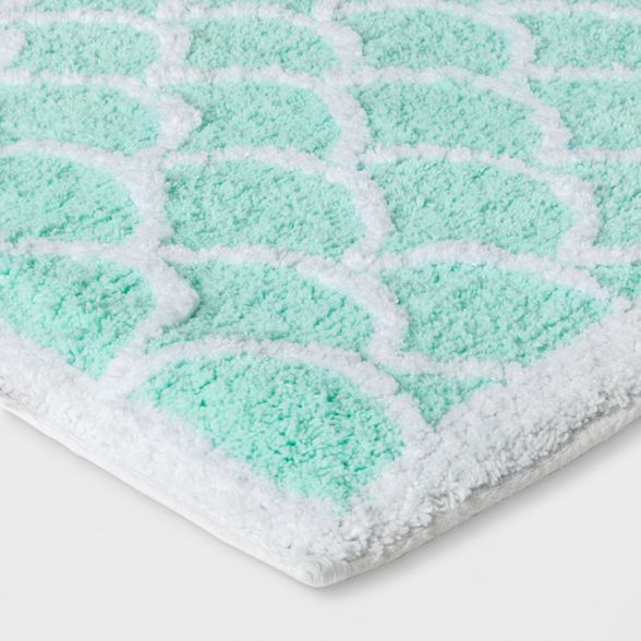 Mermaid Tail Bath Rug Crystalized Green - Pillowfort™ | Target