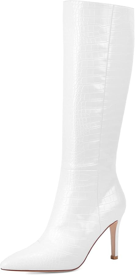 Modatope Knee High Boots Women Tall Boots Pointed Toe Stiletto High Heel Side Zipper Long Boots f... | Amazon (US)