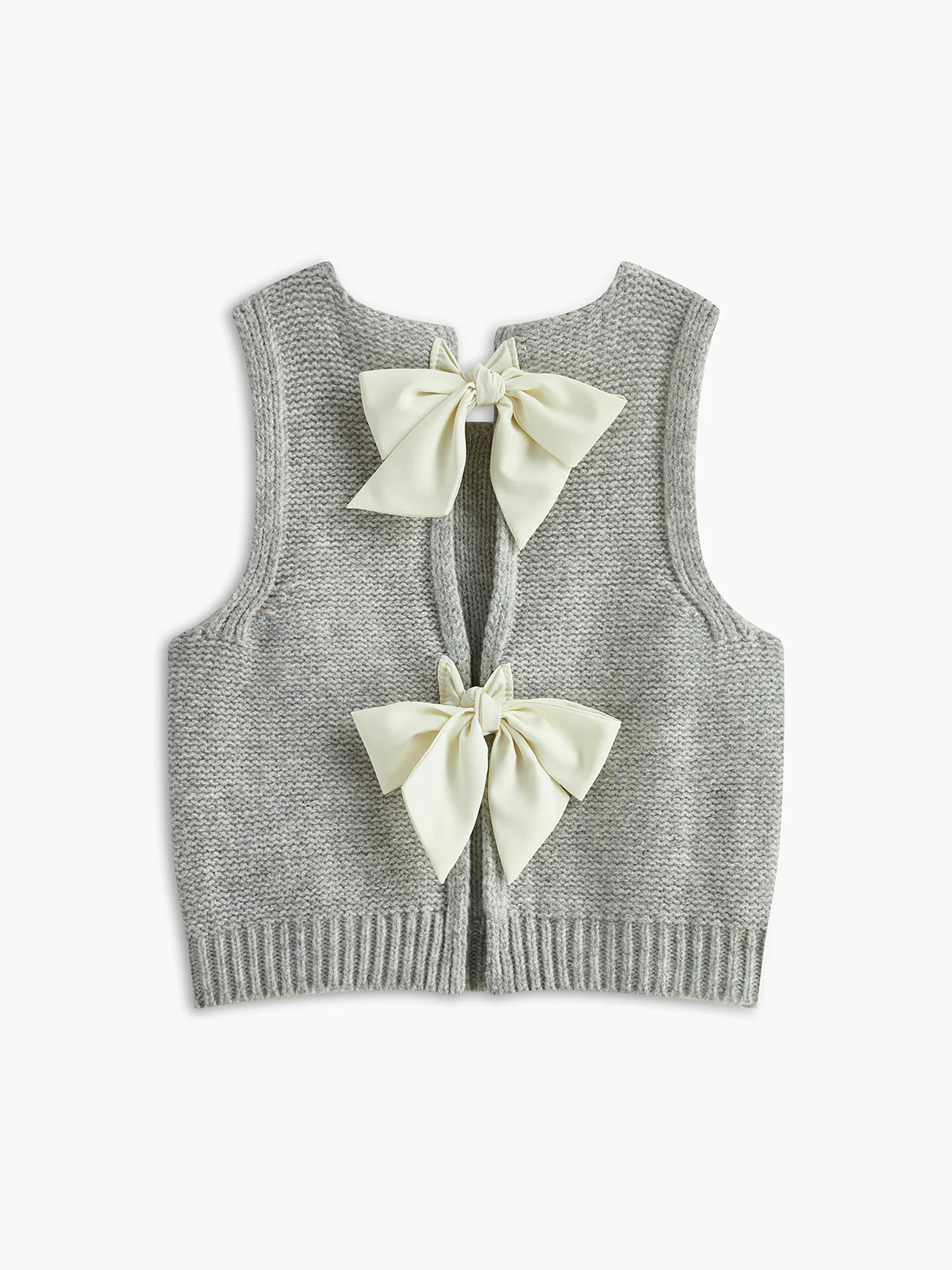 Bow Front Sweater Vest | Commense