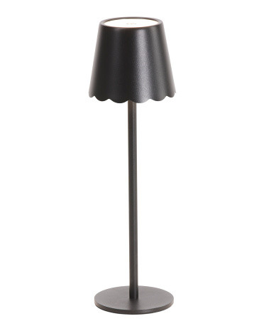 14in Scallop Shade Rechargeable Touch Lamp | TJ Maxx
