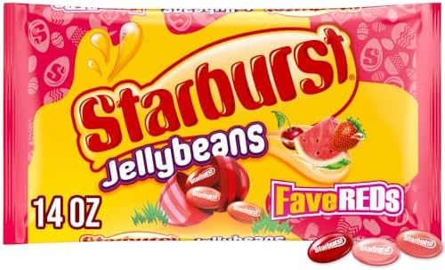 STARBURST Red Fruit-Flavored Jelly Beans Easter Candy, Jellybeans for Easter Basket Stuffers, Egg... | Amazon (US)